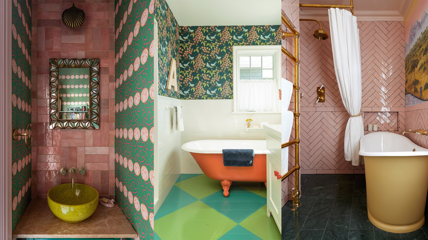Colorful bathroom ideas:  bold and playful schemes