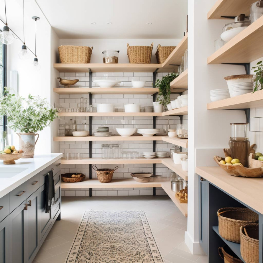 Creative Pantry Shelving Ideas - Plank and Pillow
