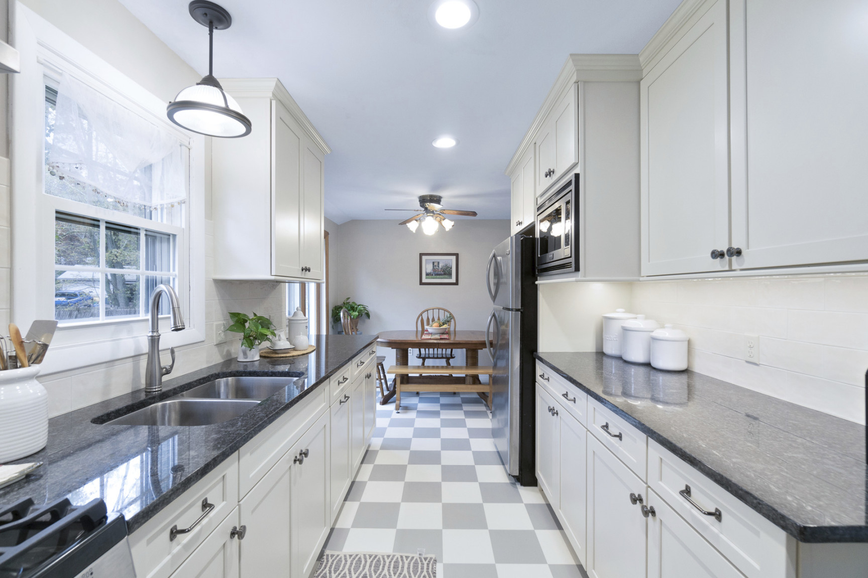 Modern White Galley Kitchen - Rhode Kitchen & Bath Design Build